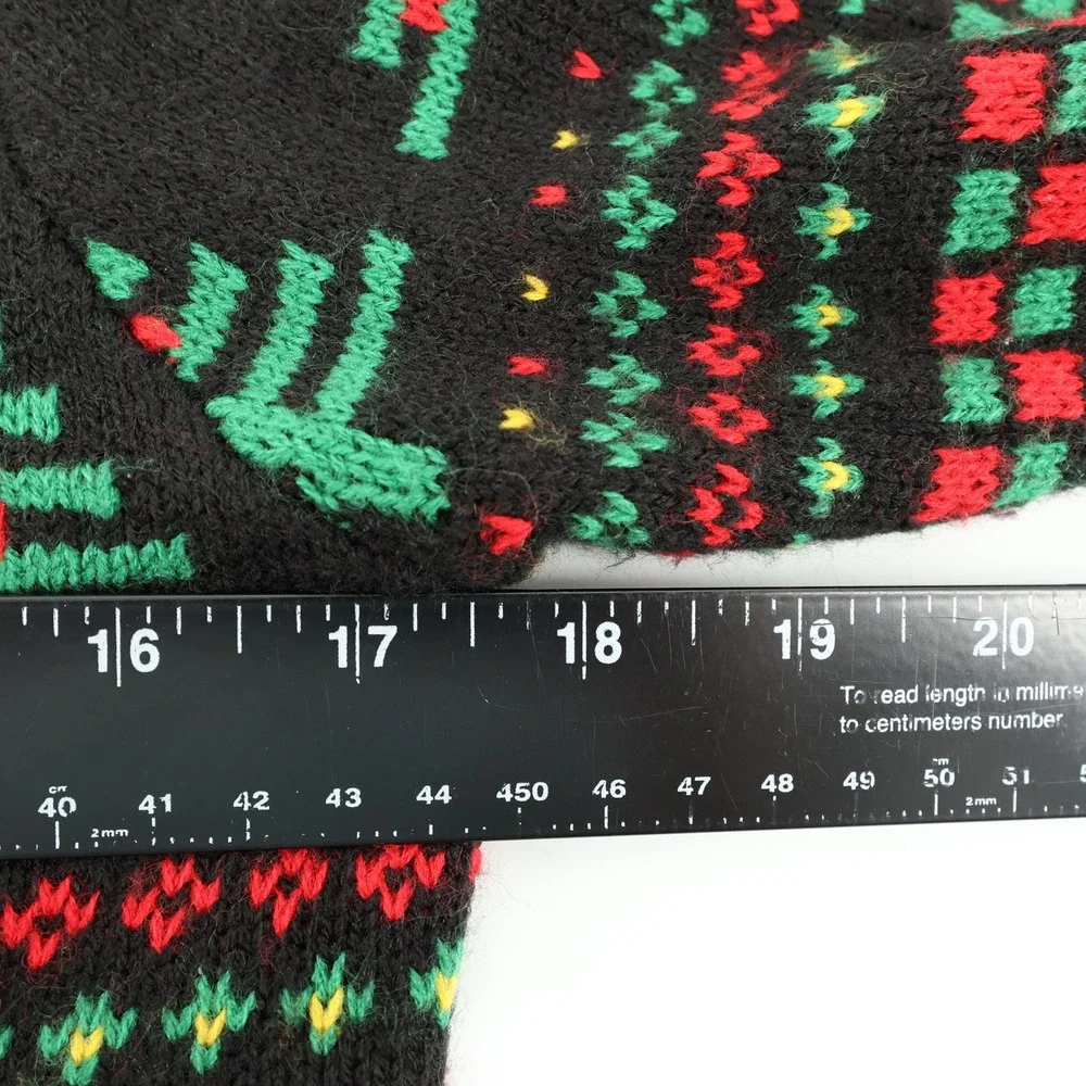 Holiday Time Womens Ugly Christmas Sweater Present Gift Black‎ Red Small